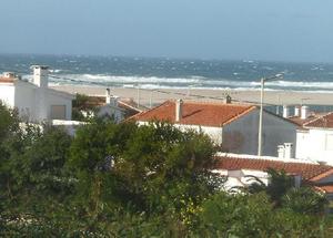 Bom Sucesso view on wintry day of choppy seas from living room window